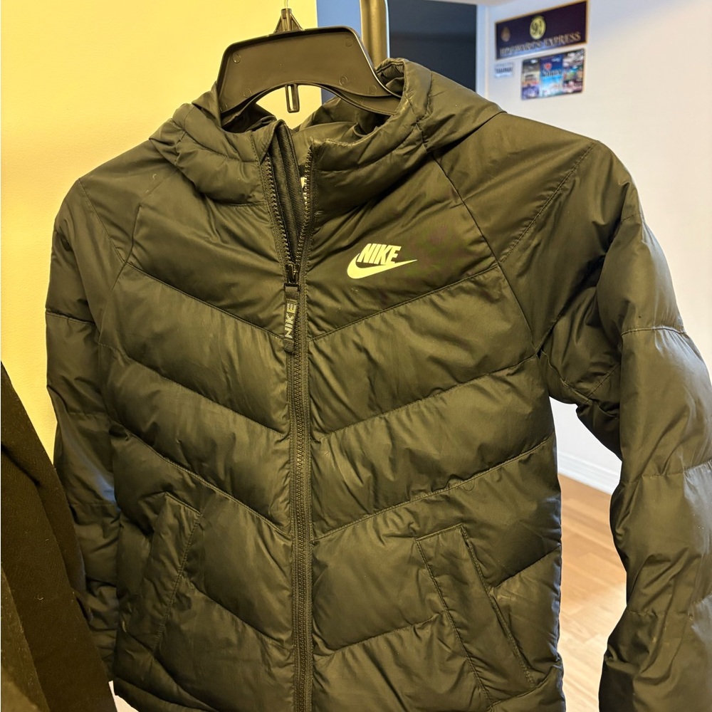 Nike Black Jacket with Neon Yellow Logo